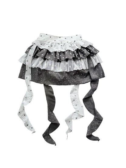 Star Polka Dot Light Cake Skirt【s0000016714】
