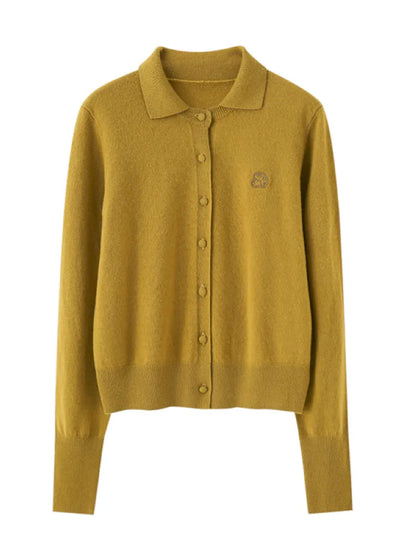 Long-Sleeved Slim-Fit Knit Cardigan【s0000014055】