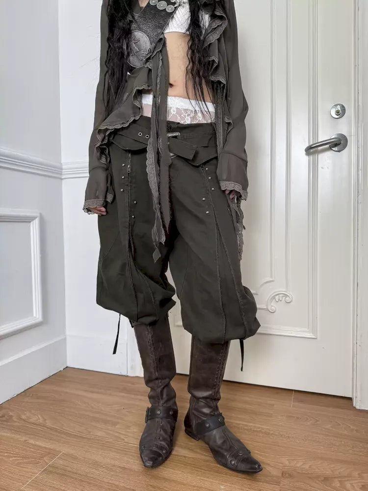 Distressed 5-Inch Harem Riding Pants【s0000013906】