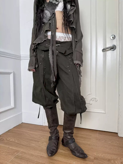 Distressed 5-Inch Harem Riding Pants【s0000013906】