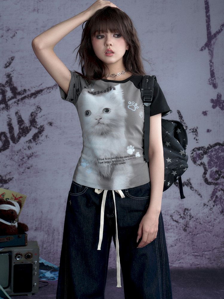 Shoulder insert short sleeve T-shirt【s0000013362】