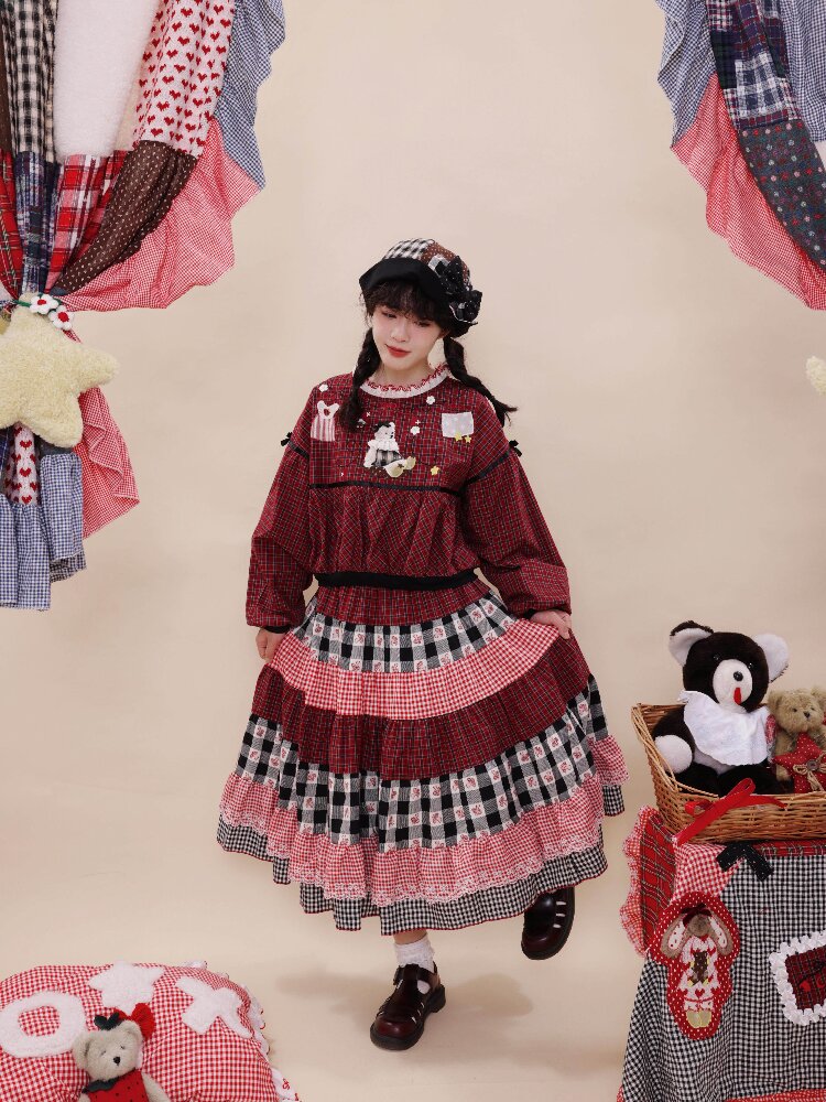 Patchwork Bow Remake Pot Hat【s0000019286】