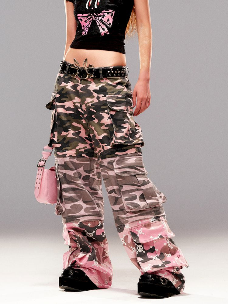 Camouflage print Detachable jeans【s0000009416】