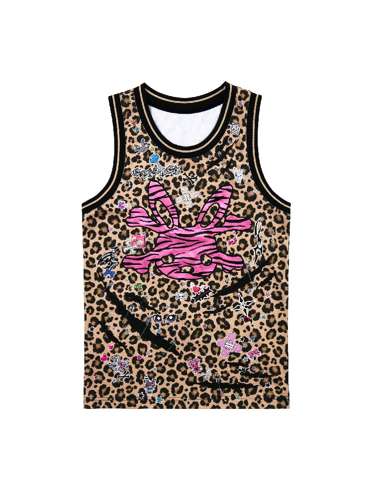 Leopard Zebra Skull Print Vest【s0000017845】
