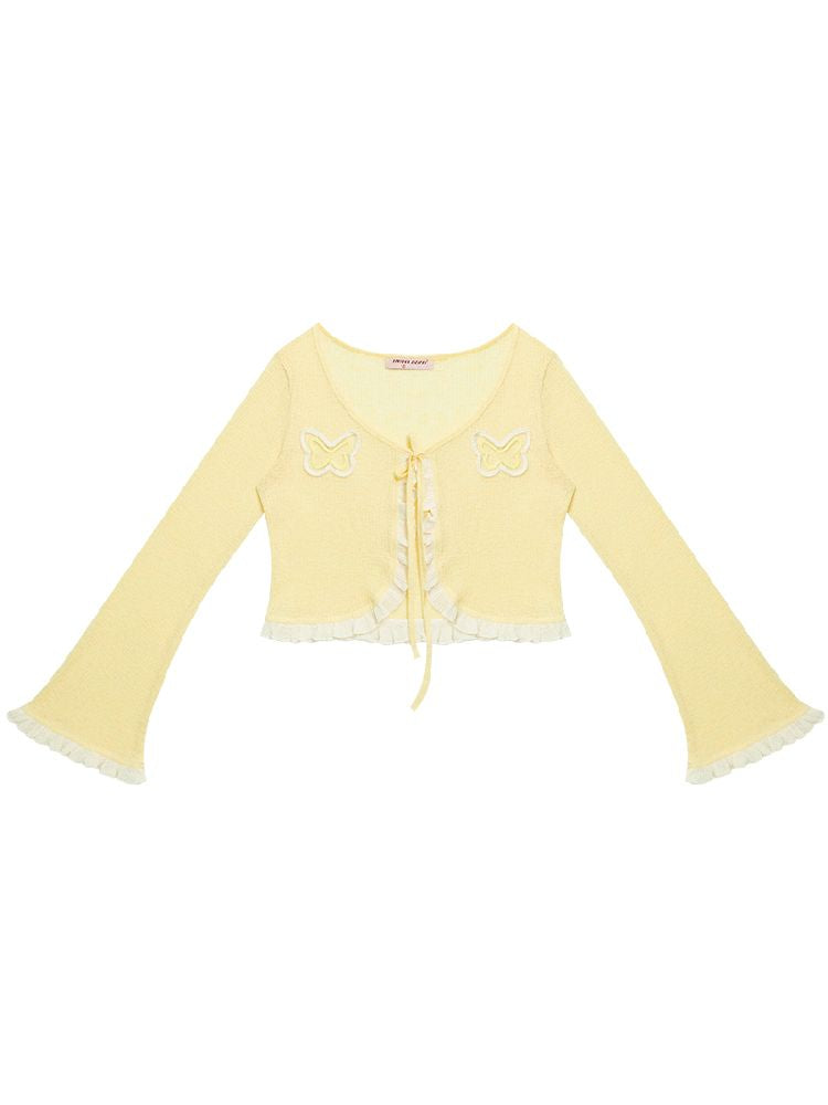 Butterfly Lace Knit Cardigan【s0000012229】