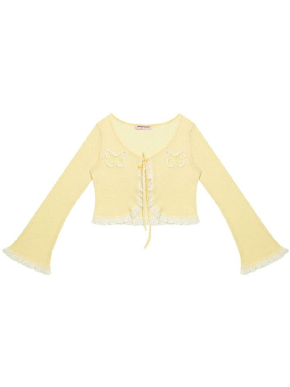 Butterfly Lace Knit Cardigan【s0000012229】
