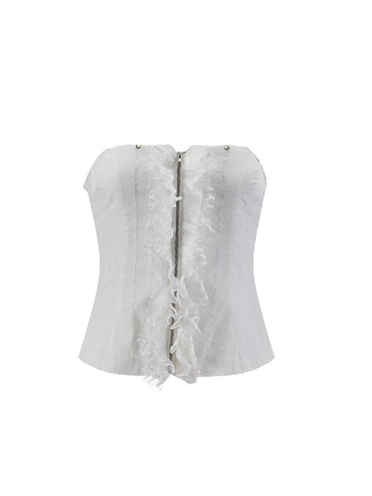 Punk Textured Ruffled Two-Piece Set【s0000017497】