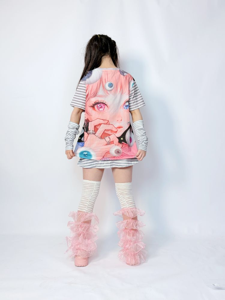 Y2k secondary subculture loose cotton T-shirt【s0000013285】