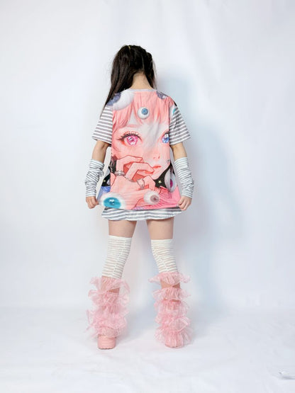 Y2k secondary subculture loose cotton T-shirt【s0000013285】
