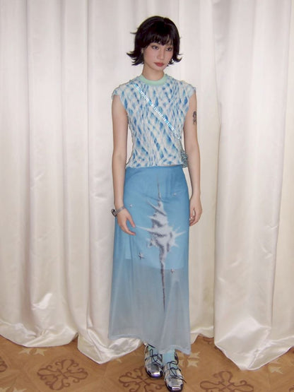 Printed short-sleeved T-shirt【s0000012299】