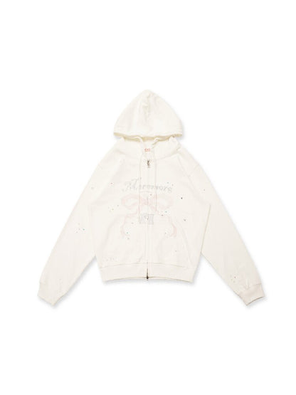 Bow Print Diamond Sweat Cardigan【s0000016420】