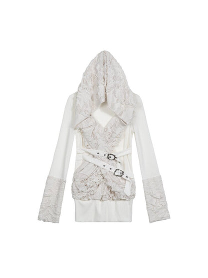 Ripped Hooded Knit【s0000015956】