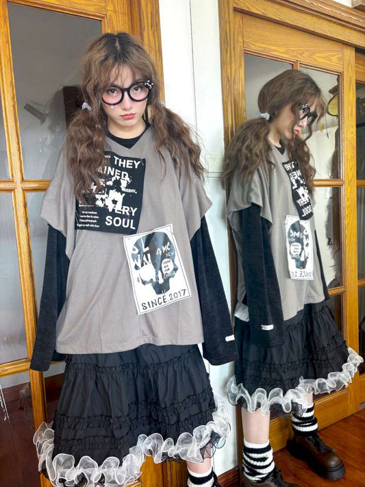 Dark Punk Chenille Two-Piece Set【s0000014622】