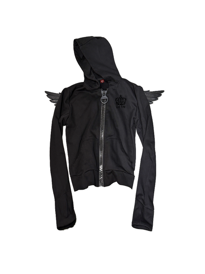 Angel Wings Crown Zip Sweatshirt【s0000018344】