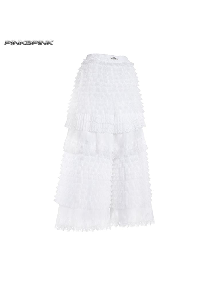 Lace layered loose punk ballet casual pants【s0000012980】