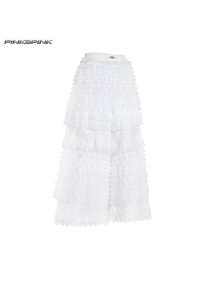 Lace layered loose punk ballet casual pants【s0000012980】