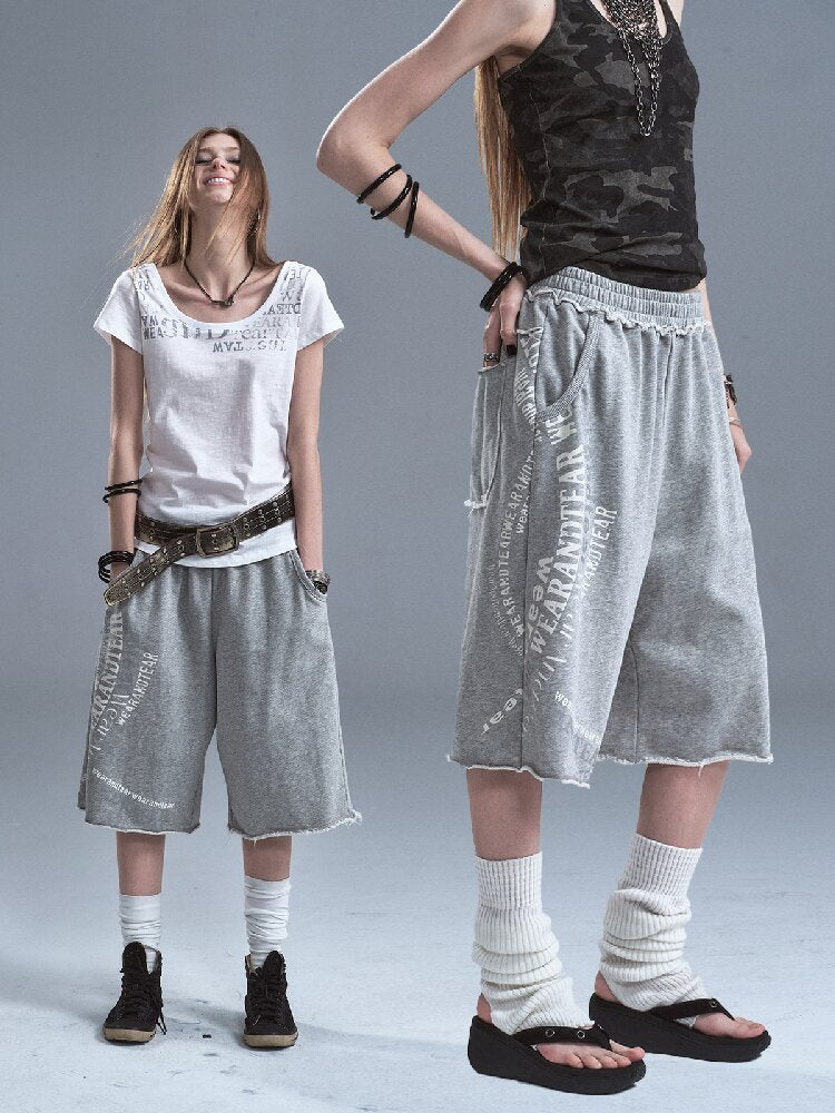 Silver Print Terry Sweatpants【s0000016632】