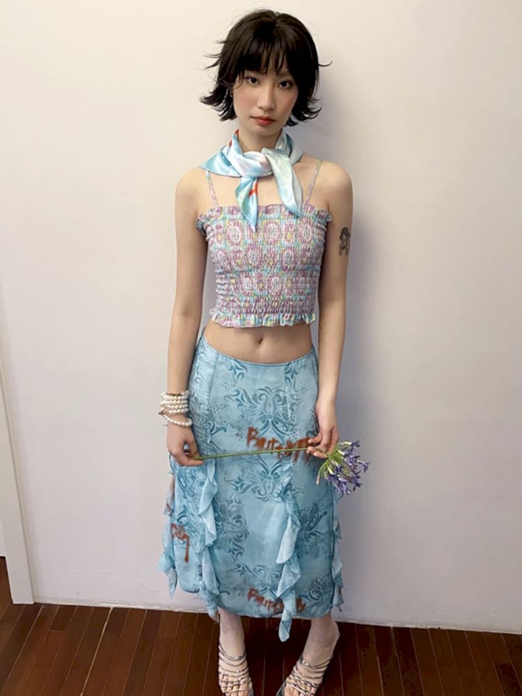 Wallpaper High Waist Skinny Skirt【s0000012269】