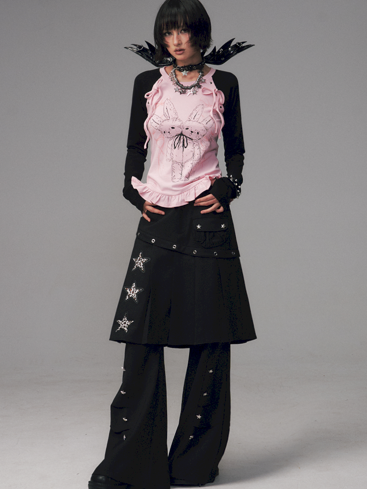 Two-Piece Pleated Skirt-Pants【s0000014456】