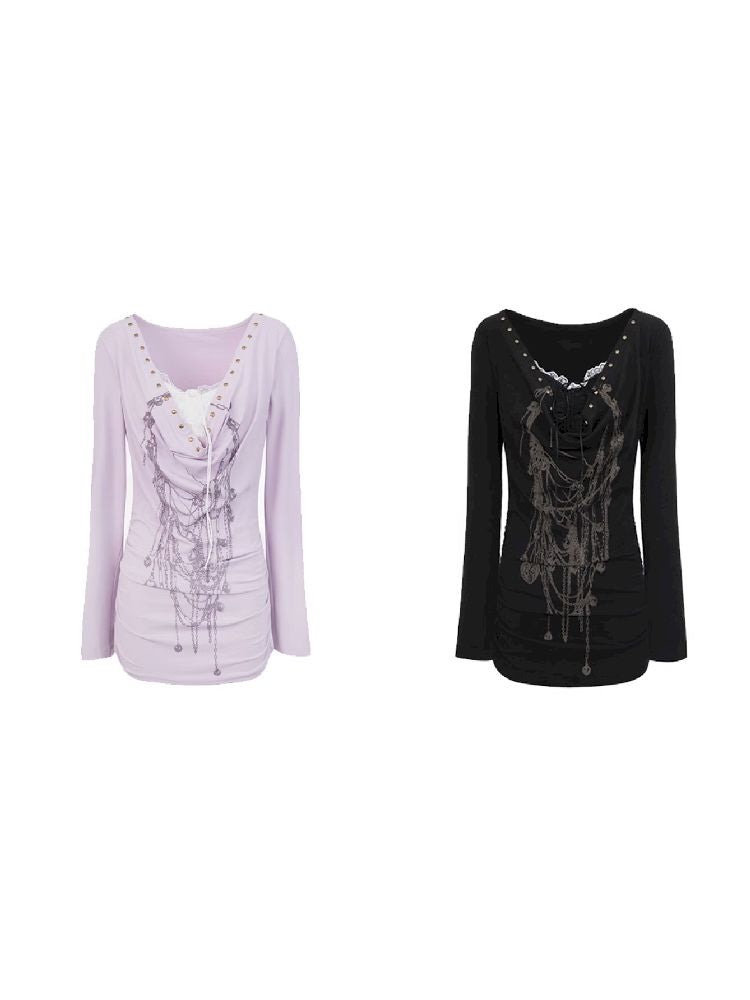 Printed Bottom Tie Top【s0000011274】