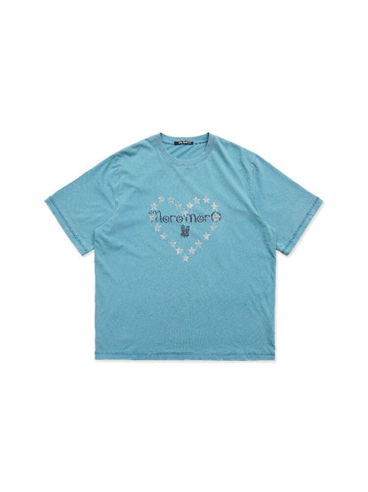 Love Star Glitter Distressed Tee【s0000016434】