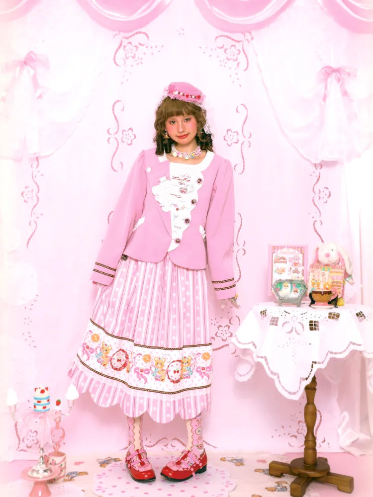 Floral Print Elastic Waist Skirt【s0000014161】