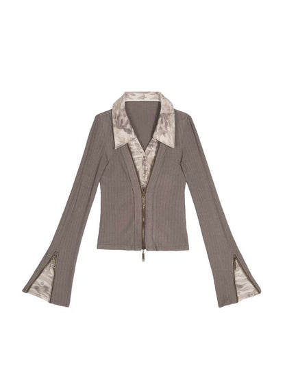 V-Neck Pullover Long-Sleeve Knit Top【s0000014492】