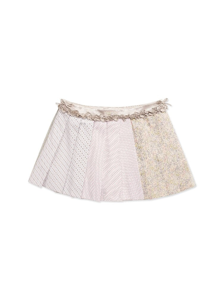 Floral Plaid Fungus Pleated Skirt【s0000016441】