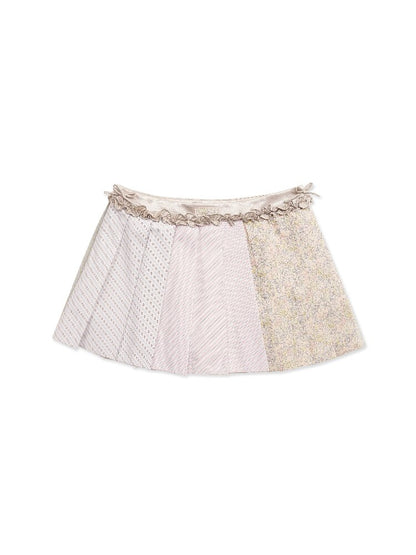 Floral Plaid Fungus Pleated Skirt【s0000016441】