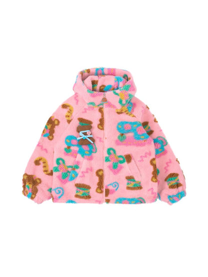 Pink Polar Fleece Lambswool Jacket【s0000015565】