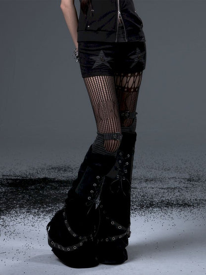 Knit Strappy Flared Legwarmers【s0000012443】