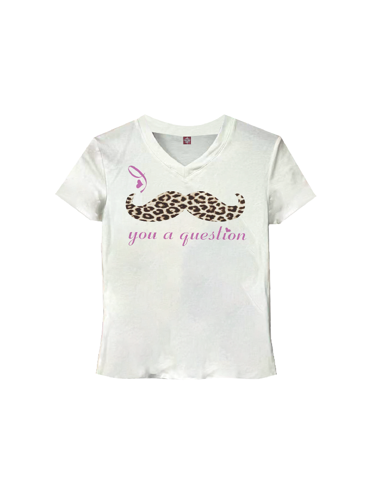 Leopard Print Slogan Short Sleeve【s0000018242】