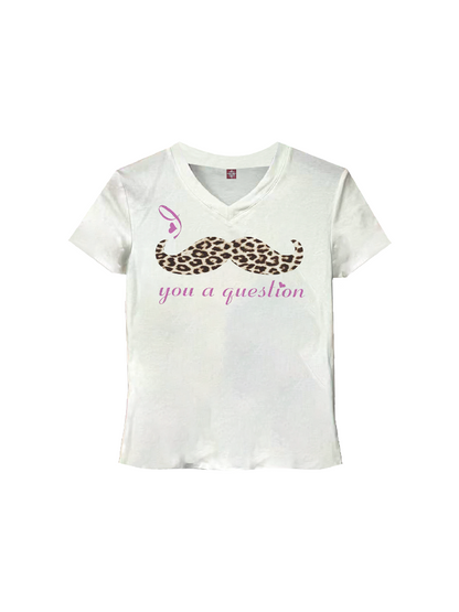 Leopard Print Slogan Short Sleeve【s0000018242】