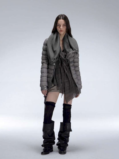 Original Pile Collar Slim Short Down Jacket【s0000014710】