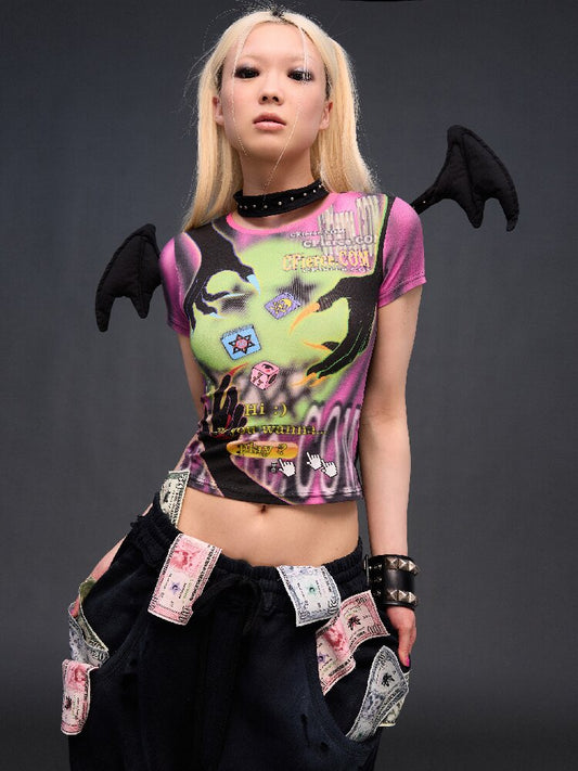 Devil Game Print T Shirt【s0000017034】