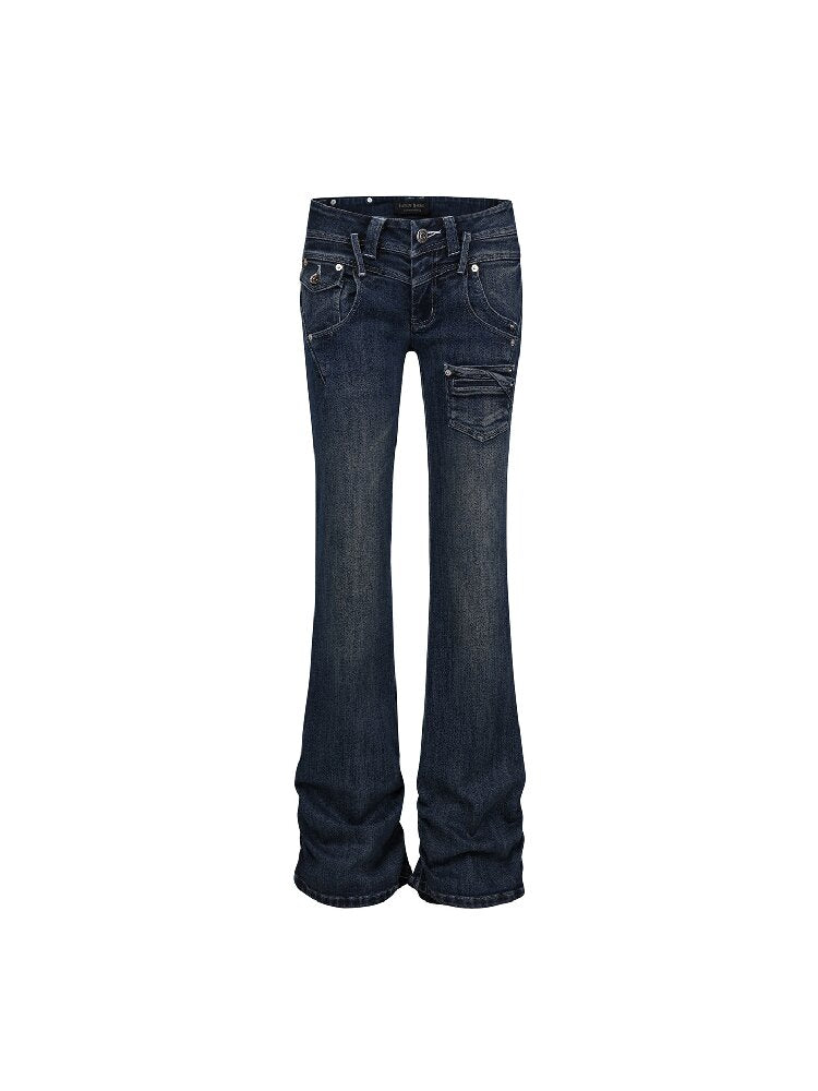 Heavy-Duty Washed Straight Jeans【s0000018487】