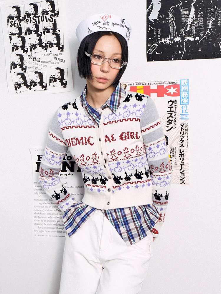 Apple Fair Isle Knit Cardigan【s0000011644】