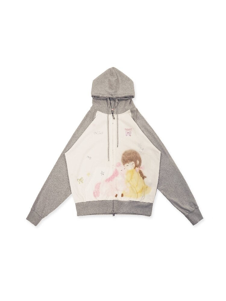 Horse Diamond Hooded Sweatshirt【s0000016436】