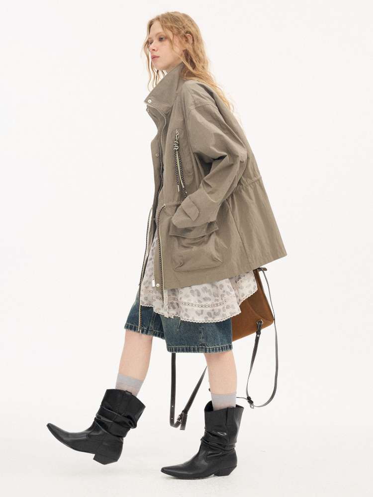 Twist Pocket Drawstring Jacket【s0000015416】