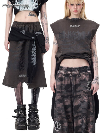 Thorn Print Patchwork Tank Top【s0000017717】