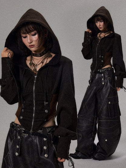 Court Napoleon Washed Hoodie Jacket【s0000018499】