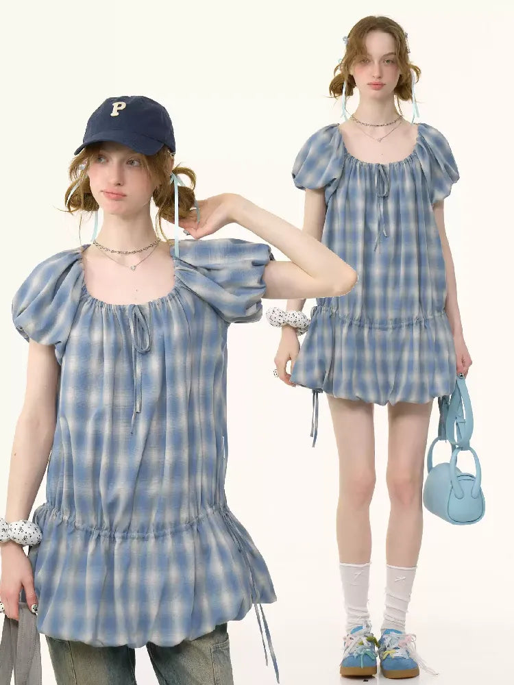 Bubble Short Sleeve Dress【s0000012222】