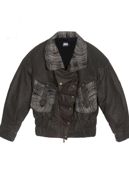 Oversized Fleece-Lined Flight Jacket【s0000014483】