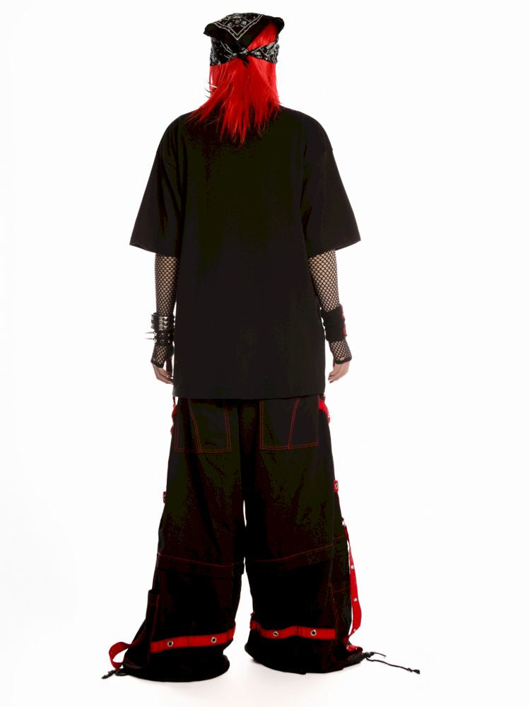 Subculture Print Unisex Loose T-shirt【s0000013600】