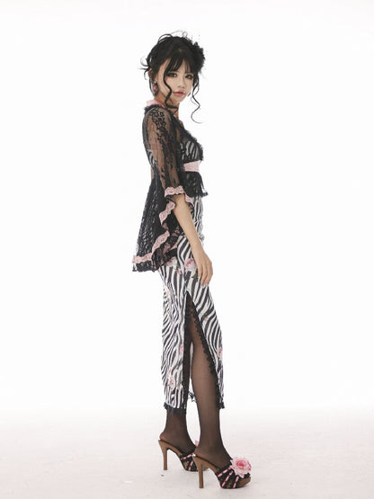 Lace Sheer Swallowtail Cover Up【s0000017140】