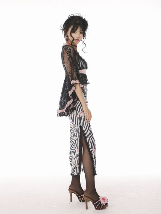Lace Sheer Swallowtail Cover Up【s0000017140】