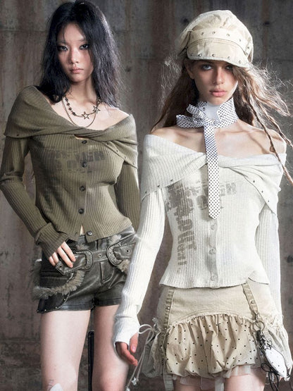 Drilling Long Sleeve Knit Sweater【s0000013888】