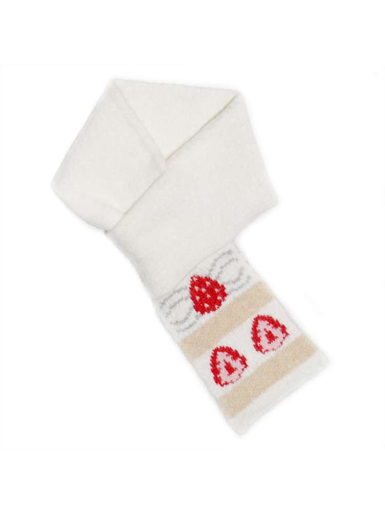 Strawberry Cake Jacquard Knit Scarf【s0000014943】