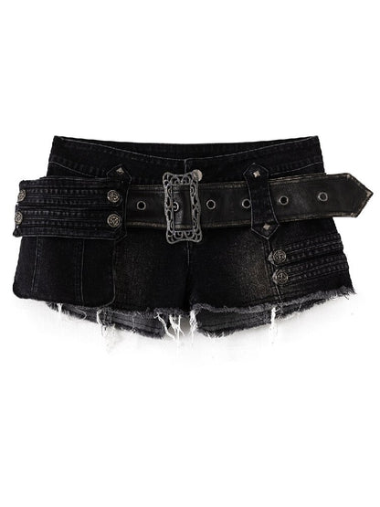 Detachable Pockets Denim Shorts【s0000017498】