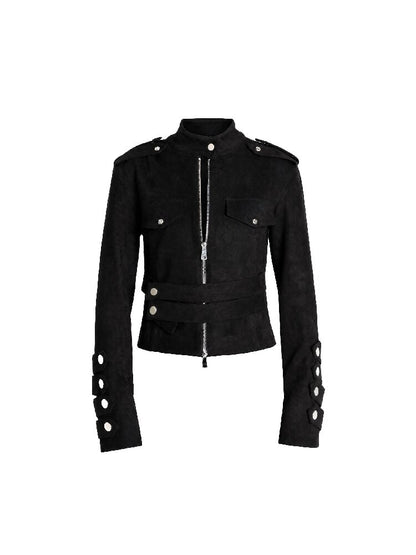 Suede Napoleon Slim Zipper Jacket【s0000019096】